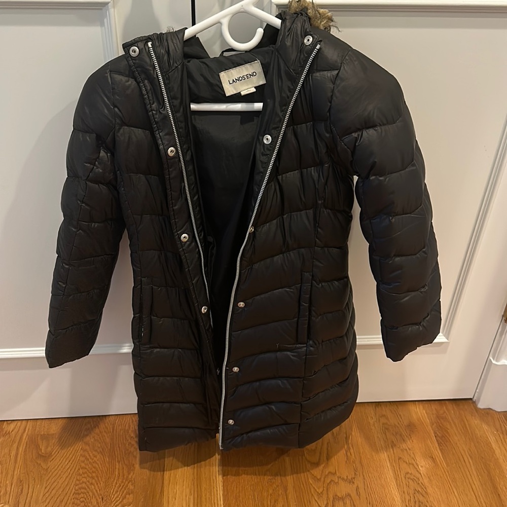 Lands End Warm Jacket with Hood Girls 7-8
